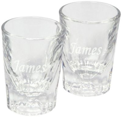 Personalized Fluted Shot Glasses Set of 2