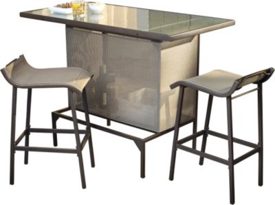 McLeland Design KeyLargo, 3pc Outdoor Bar Set