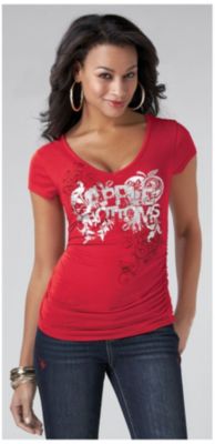 Apple Bottoms Misses' V-Neck Tee