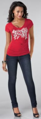 Apple Bottoms Misses' V-Neck Tee