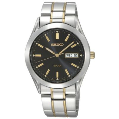 Seiko Men's Two Tone Solar Quartz Watch