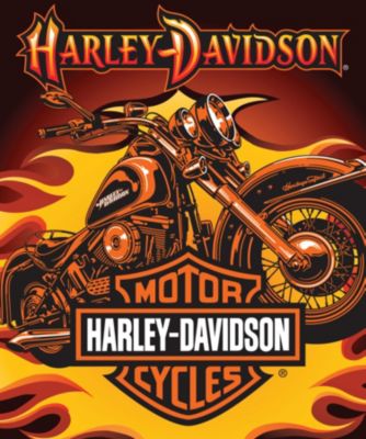 Harley Sunset Fleece Throw