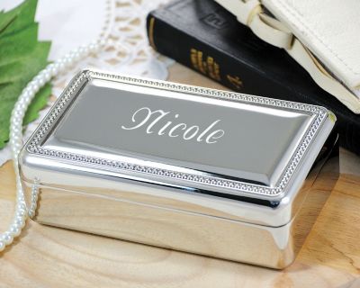 Personalized Jewelry Box-Silver