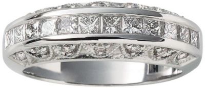 14K White Gold 1 ct tw Diamond Fashion Ring