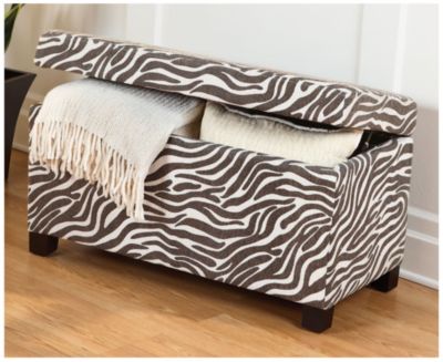 Bench, Storage Zebra Print