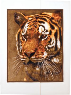 White Tiger Fur Throw + Free Throw