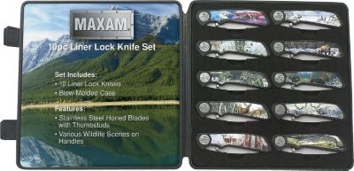 Meyerco 10 Piece Wildlife Scenes Knife Set