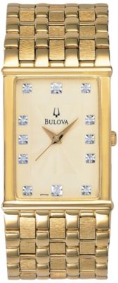 Bulova Men's Goldtone Diamond Watch