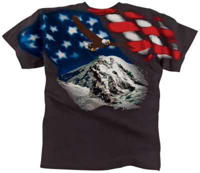Liquid Blue Men's American Eagle T-Shirt - Big