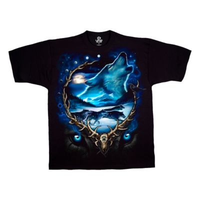 Liquid Blue Men's Wolf Run Tee - Big