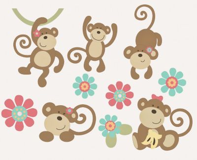 Apliques de pared CoCo & Company Melanie the Monkey
