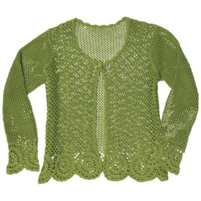 Lea Apparel Misses' Crochet Cardigan