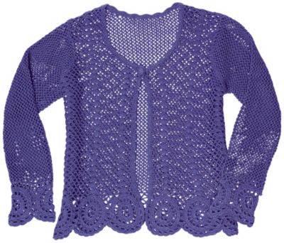 Lea Apparel Misses' Crochet Cardigan
