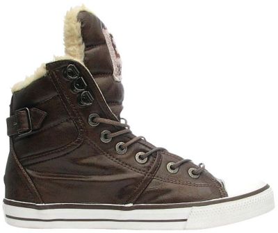 Ed Hardy Ladies' Bomber High Top with Faux Fur