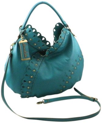 Chocolate New York Laser Cutout Crossbody Hobo