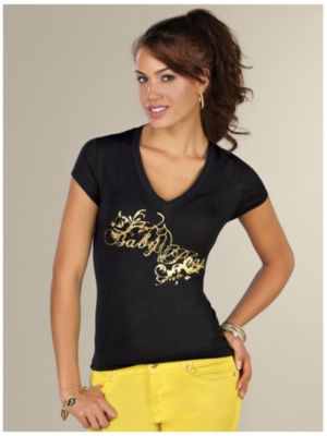 Baby Phat Women's V-neck Tee