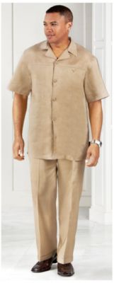 Steve Harvey Men's Linen Shirt & Pants Set