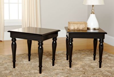 Spindle Leg End Table-Black