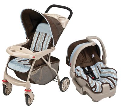 Evenflo Zing Travel System/Car Seat-Georgia Stripe