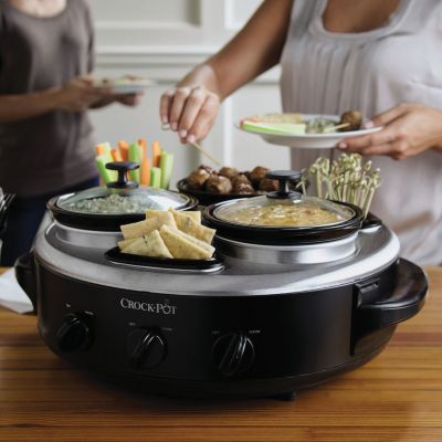 Sunbeam Crock Pot Triple Dipper Cooker with Bowl