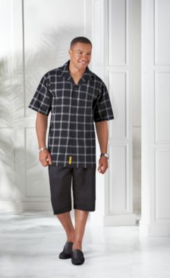 Steve Harvey Men's Chain Link Shirt & Shorts Set