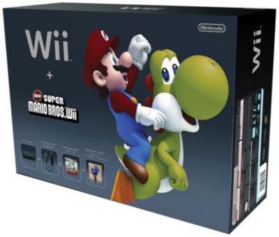 Wii Console with New Super Mario Bros