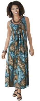 Lennie for Nina Leonard Womens Animal Print Maxi