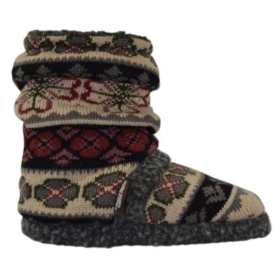 Muk Luks Ladies' Knit Scrunch Boot Sherpa Lining