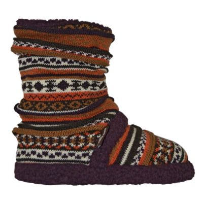 Muk Luks Ladies' Knit Scrunch Boot Sherpa Lining