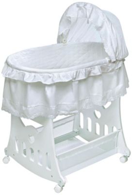 2-In-1 Bassinet N' Cradle with Toybox in White