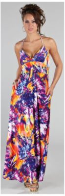 Apple Bottom Womens Print Maxi Dress