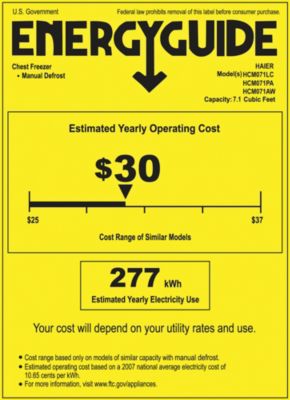 Haier 7.1cu ft Chest Freezer