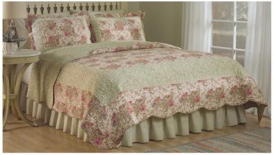 Parisian Paisley 3pc Quilt Set w/Bonus Tote