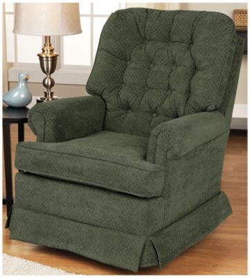 Golden Chair Green Swivel Rocker