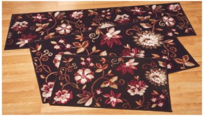 Spice Floral 3pc Rug Set
