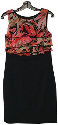 Connected Womens Ruffle Front Dress