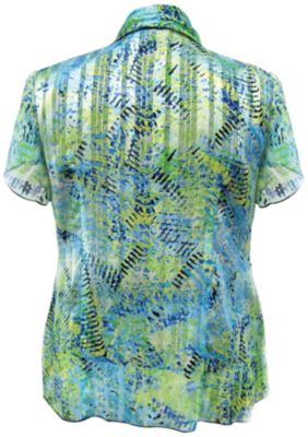 Sara Michelle Womens Print Twofer Top