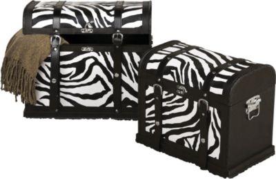Set of Two Zebra Trunks