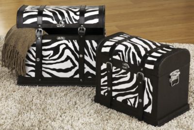 Set of Two Zebra Trunks
