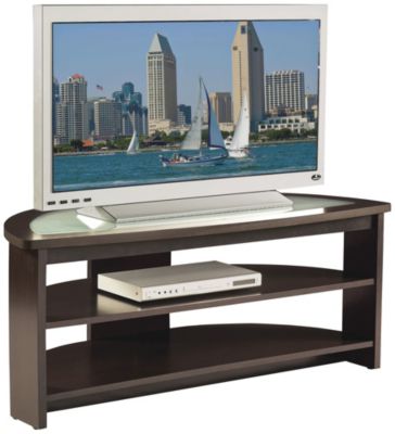 Half Moon TV Stand with Glass