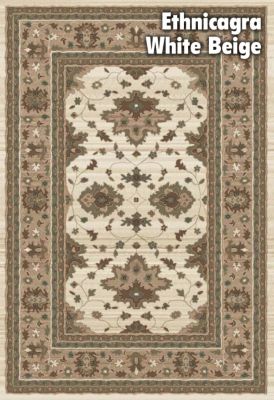 Ethnicagra 47x65 Rug - White Beige