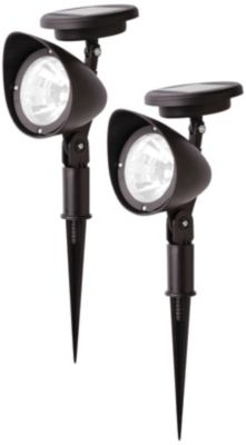 Set of Two Outdoor Solar Spotlights