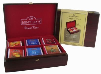 Bentley's Finest Tea 60ct  Wooden Tea Chest