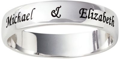 Mens Sterling Silver Wedding Band
