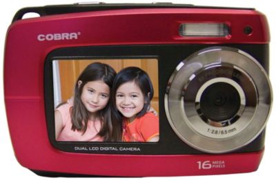 Cobra Digital 16MP Dual Screen Camera Package-Red