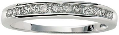 10K White Gold 1/4 ct tw Diamond Channel Set Band