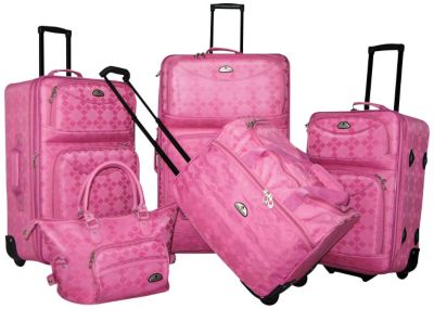 Argyle Jacquard 5 pc Set Pink