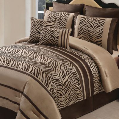 Laken 8pc Comforter Set - Brown