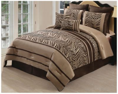 Laken 8pc Comforter Set - Brown