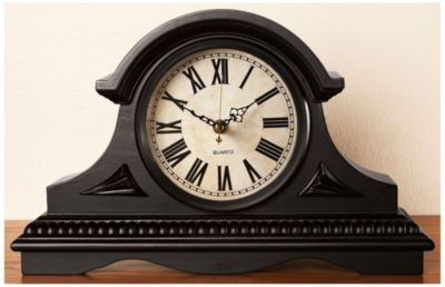 Wooden Mantel Clock-Black